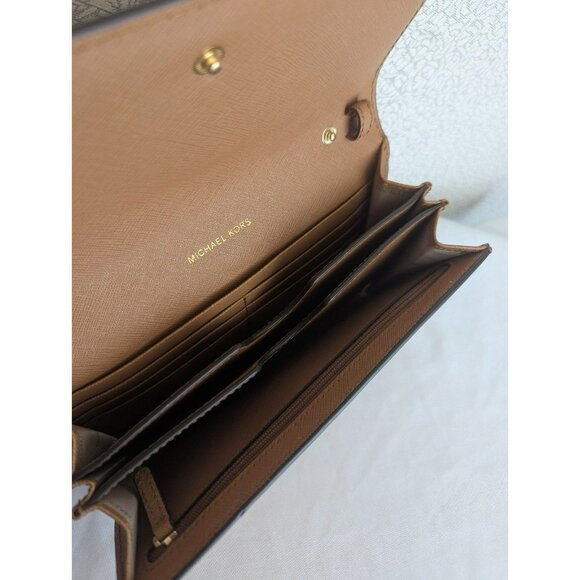 Michael Kors Jet Set Travel Large Phone Crossbody Brown BAG ONLY- NO STRAP - Picture 7 of 12